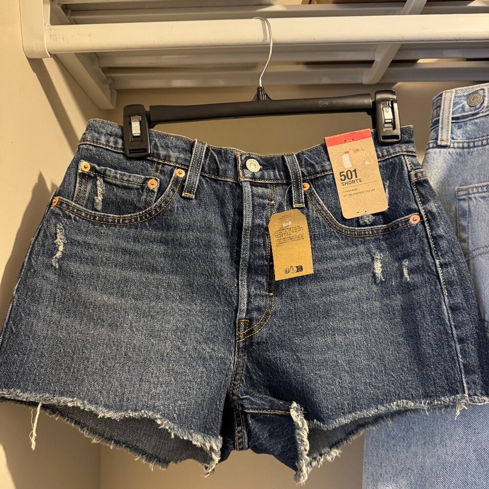 Levi’s 501 Denim Shorts Size 28 | High Rise Button Fly